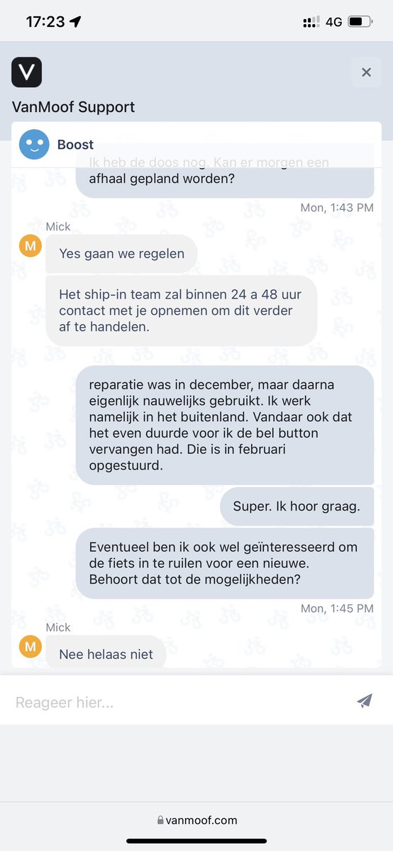 StraffeW's tweet photo. Hoeveel dagen zijn 48 uur bij #vanmoof  ? Wacht nog altijd op bericht. Zelfs na een aantal herinneringen. Eerste contact was 2 mei. #consumentenbond https://t.co/rZ3CBPXREX