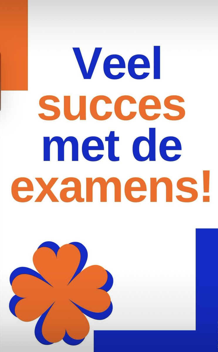 Wij wensen alle examenkandidaten de komende weken veel succes! #examens #VVD #Tiel