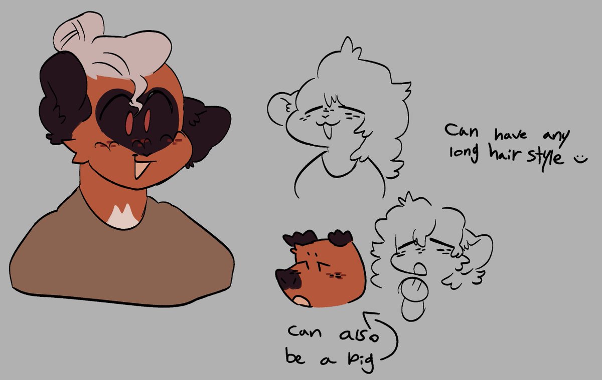 plgsys's tweet photo. quick scribbles before bed but my monkeysona >_< he can shapeshift n is madly in love w the goldfish demon. they go places and fake propose for free food but goldfish demon doesnt realize my sonas feelings r real https://t.co/25U3hL43sU