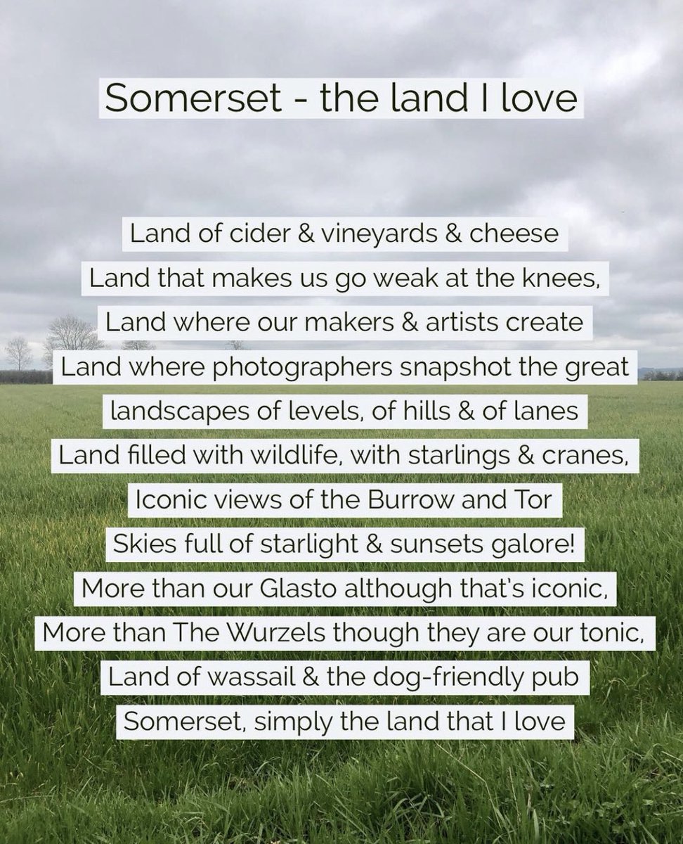 It was #somersetday yesterday, so is today the Somerset Day Boxing Day equivalent? 😂 Well, it seems like a good excuse to share this quick little #poem I wrote a while ago. #Somerset, I love you! #Thursdaymotivation