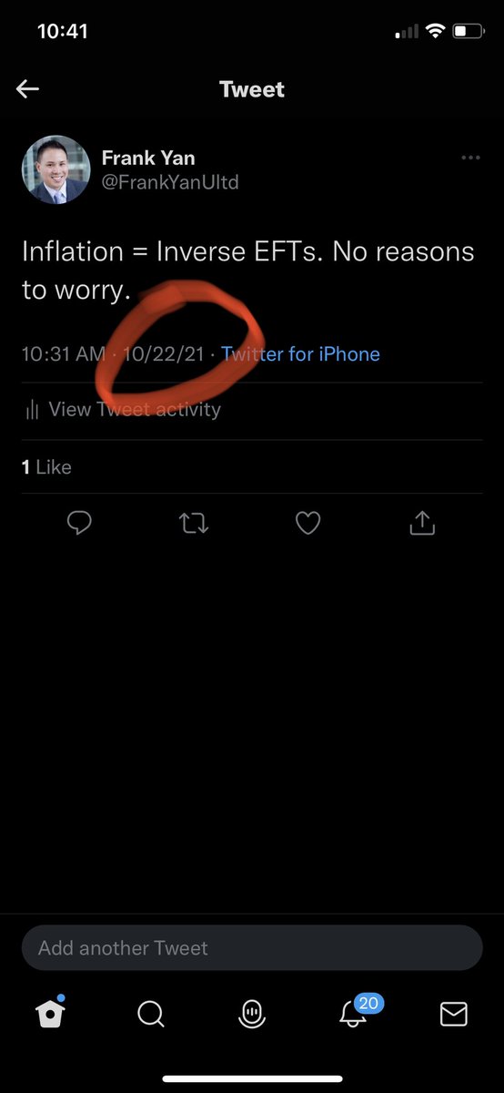 FrankYanUltd's tweet photo. Damn I’m good. Oct 2021, predicted the perils of 2022. No panics here, continuing to short the market and capitalize on these sales. https://t.co/9LLKIR3Wkm