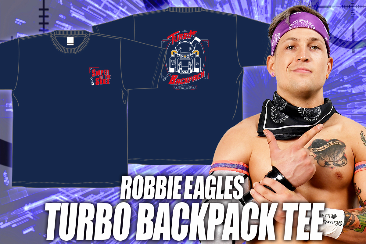 njpw1972's tweet photo. スナイパーライフル&ターボエンジン搭載のバックパックで完全装備!
『ロビー・イーグルス「TURBO BACKPACK」Tシャツ』が完成!
https://t.co/iTb3YqmM08
https://t.co/5MJqHDVYfO
※水道橋店では5/14(土)14時から発売
#njpwshop https://t.co/037oyJcMbT