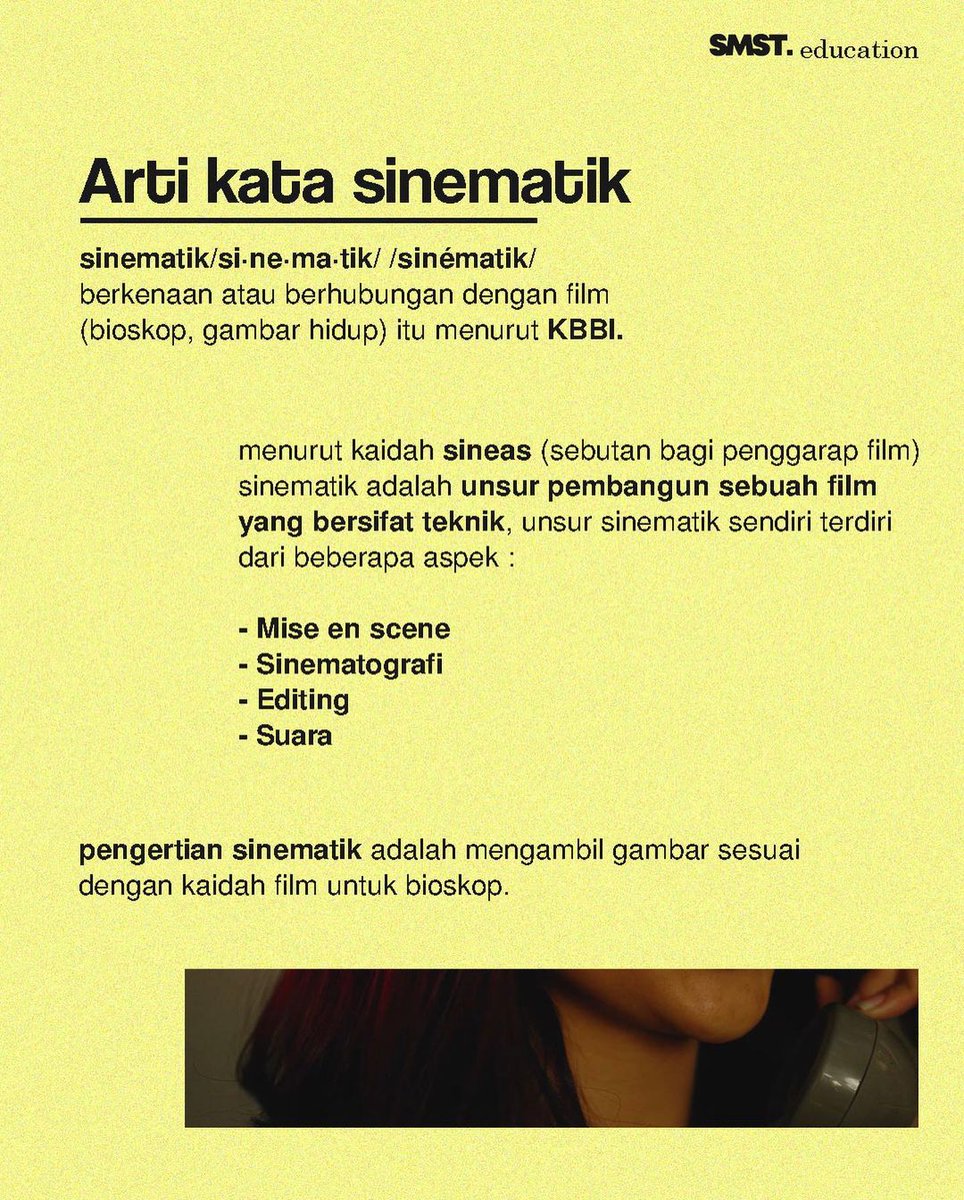 samastafilms's tweet photo. "Idih keren sinematik!" kalian pasti udah gak asing kan dengan kata berikut???

Tapi apasi definisi nya sam?

coba deh slide kanann, jan lupa di retweet atau like kalo butuh xixi https://t.co/zhiQbvp5Fh