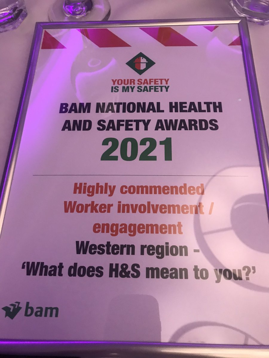 Chell1Tim's tweet photo. Really nice to get together and celebrate innovation and hard work in #Health and #safety with the @BAMConstructUK team Well done to our Western #apprentice getting a highly commended 🥇 award https://t.co/LXuJLqXfqF