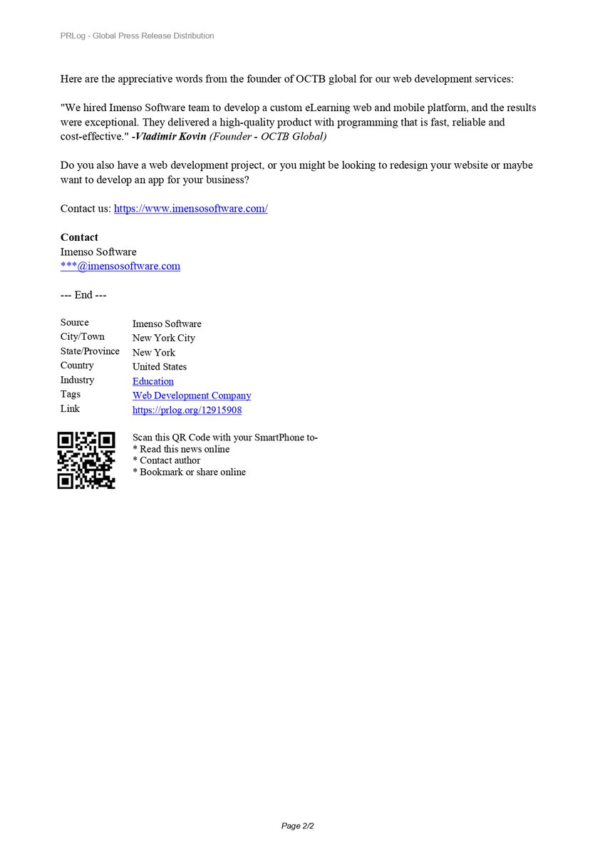 AlexDMarketer's tweet photo. [PDF]Role of Imenso Software in Shaping the e-Learning Industry @Slideserve https://t.co/Kl9kj8iz5Y #imensosoftware #elearning #learning #educationindustry #informationtechnology #pr #news #download https://t.co/WUMOU6pOUS