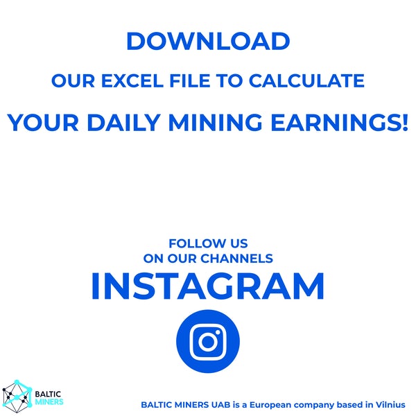 📊 Download our excel file to calculate your daily #mining earnings! 👉 bit.ly/3rlcea0  | Choose your #plan and start #mining now! 📲  👉 balticminers.com
