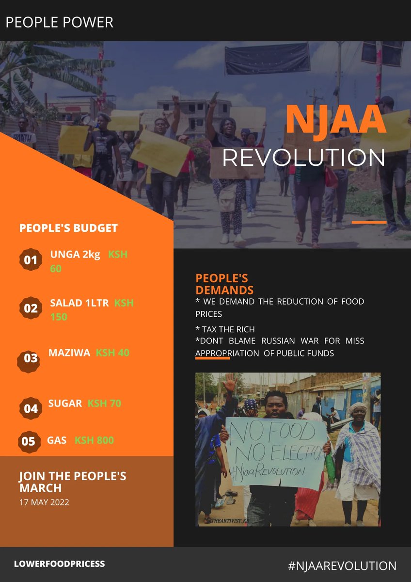 It is on people....17th may is the day 
Tukutane jiji 
#NJAARevolution
#UshuruWaUchungu
<a href="/StateHouseKenya/">State House Kenya</a> 
<a href="/NAssemblyKE/">National Assembly KE</a> 
@kilimoKE 
<a href="/KeTreasury/">The National Treasury & Economic Planning</a>