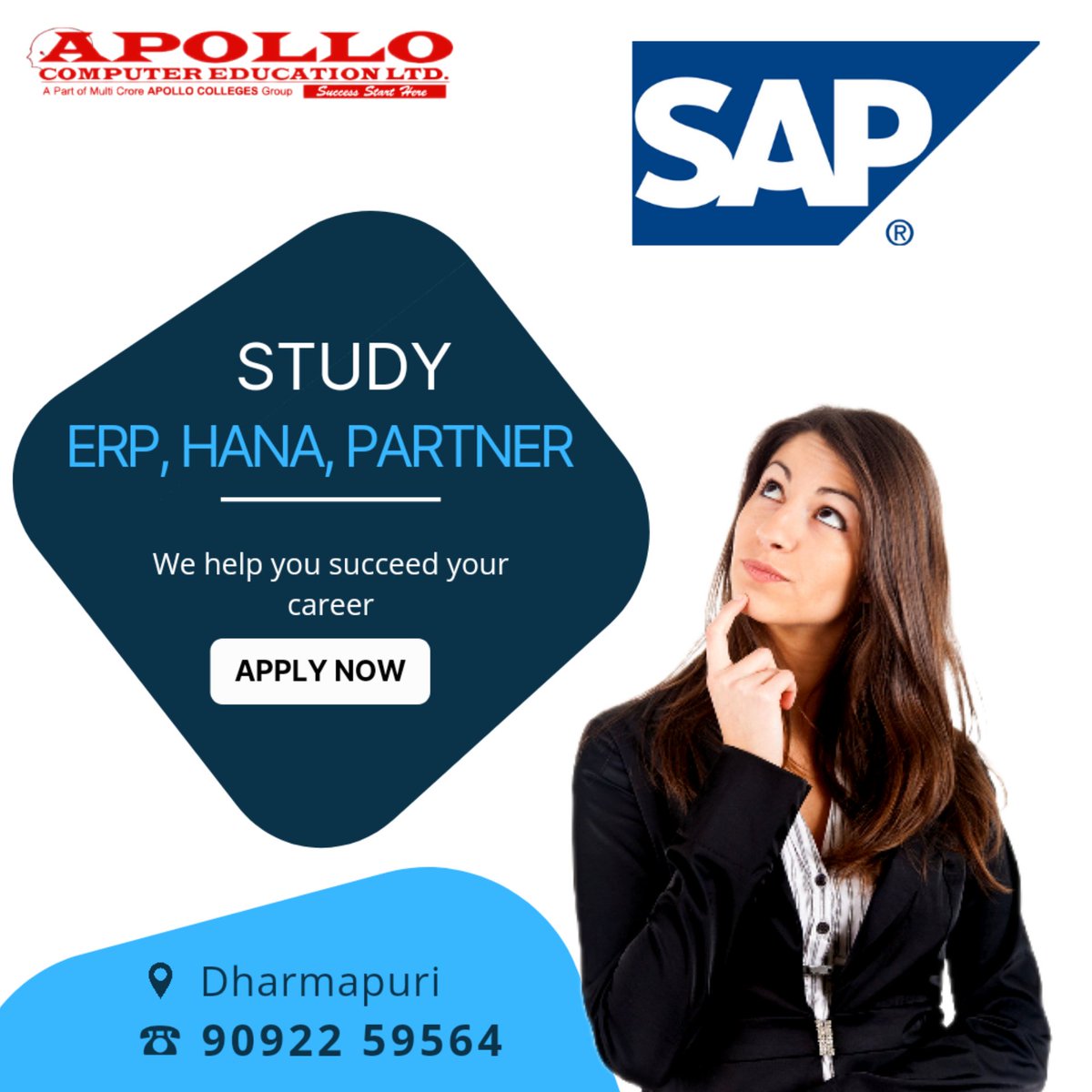 Apollo_Edu's tweet photo. SAP - Enterprise Software 🏗️

Learn SAP programs which manufacturing industries &amp; Enterprise companies uses.

• Enterprise planning
• Modules
• HANA
• Partner
&amp; More.

High in demand technology

Call: 90922 59564 to confirm your registration https://t.co/pLFZ84kDmg