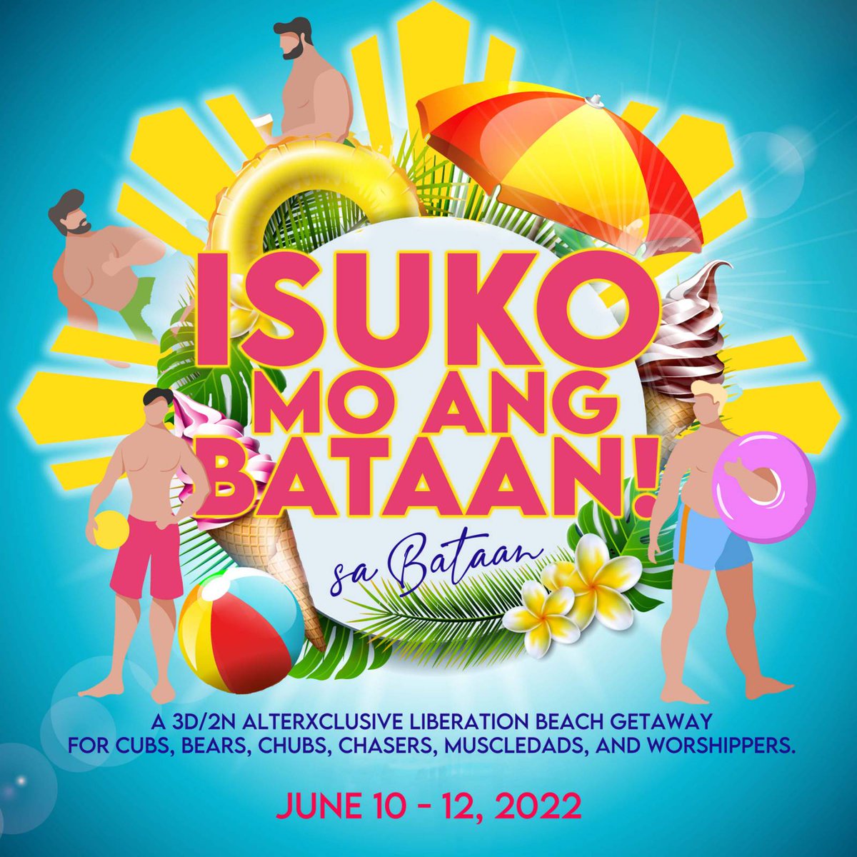 TiyoOSO's tweet photo. Hindi pa tapos ang tag-init! Magtatampisaw muli ang mga oso 🐻🐻‍❄️🐼 Isuko mo na ang bataan, sa Bataan! 🤭😂 Sama ka na this time sa ating BDCC Weekend Part 2!

Register here to join:
https://t.co/52JTzuaDHA https://t.co/c7tJMrDBS6