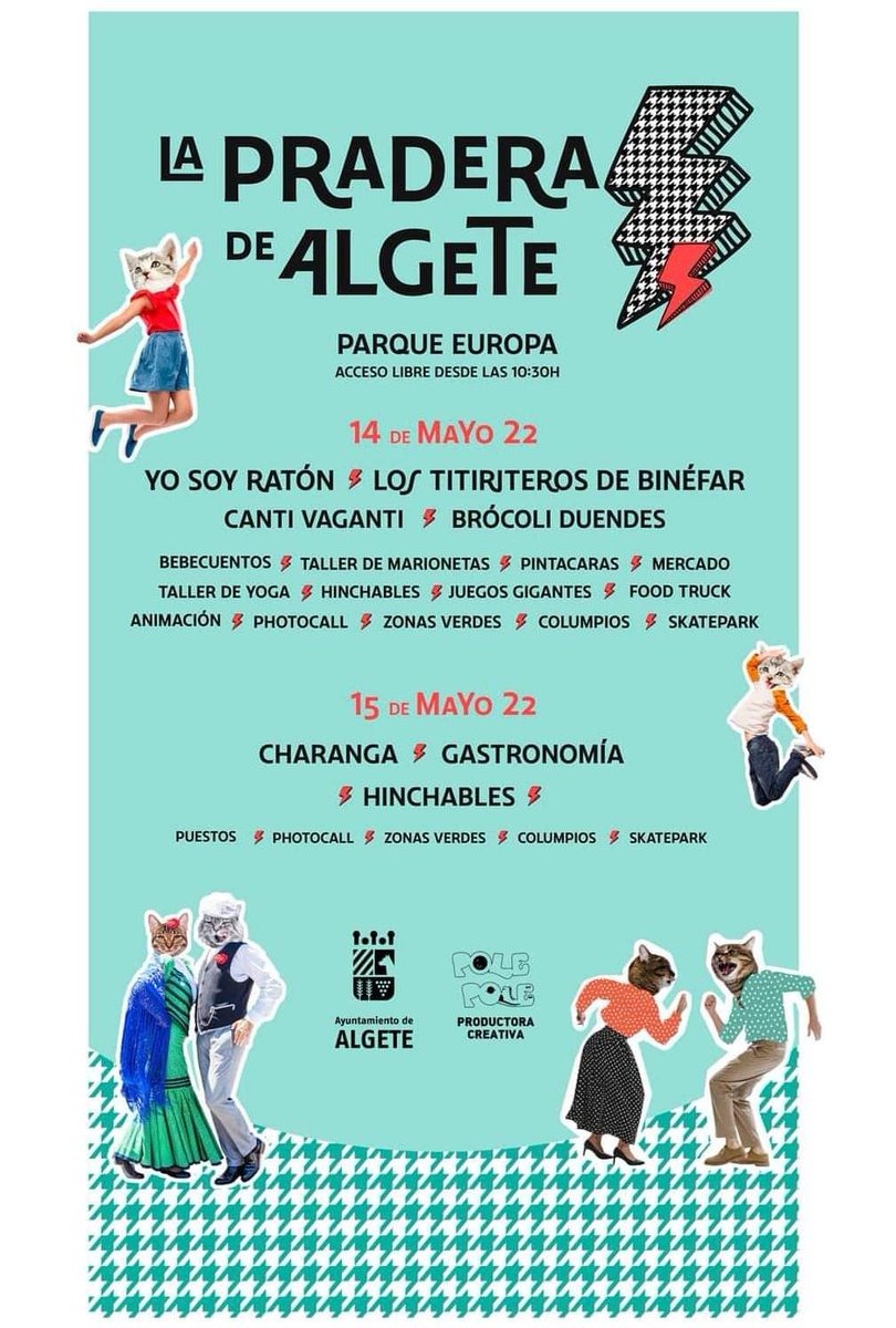 PSOEdeAlgete's tweet photo. 🔴Este fin de semana celebramos San Isidro por todo lo alto🕺💃
No faltéis a la Pradera
#algeteavanza
#Algete https://t.co/RYuN5iMHjh