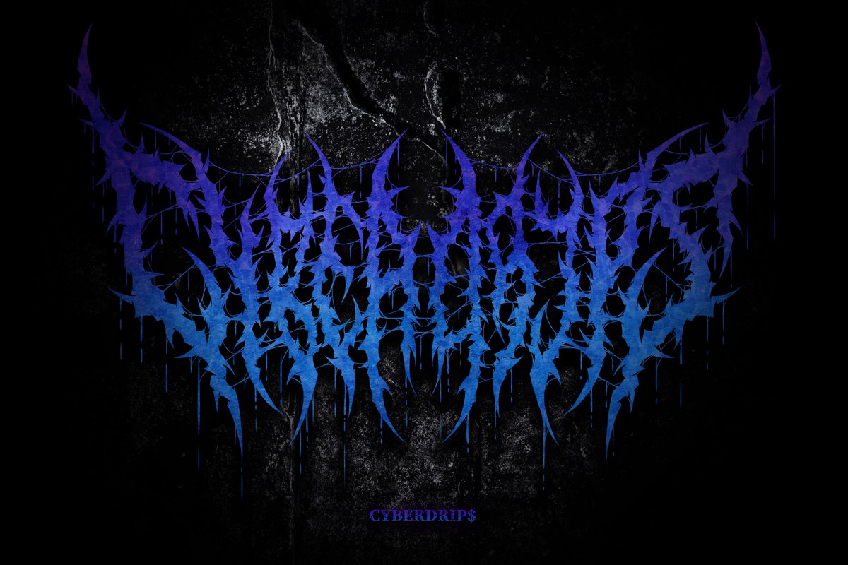 is_0npucchi's tweet photo. ConceptLogoDesign - "Cyberdrip$"
Director/Artist/Producerであり、
Witchouse40kと同じコレクティブhellhoundmilitiaのメンバーでもある、
"Cyberdrip$"のLogoとArtworkを作ってみました。#Cyberdrips #hellhoundmilitia #conceptart #artwork #logodesign #DeathMetalLogo https://t.co/gV9hCZZP2e