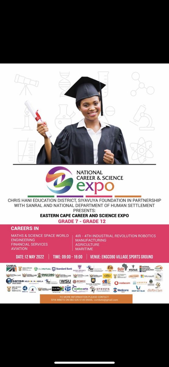 M__Lisakhanya's tweet photo. The #NationalCareerExpo2022 is an exciting event for learners, great opportunity to find out more about MATHS AND SCIENCE SPACE WORLD https://t.co/qLoqlCk2MF