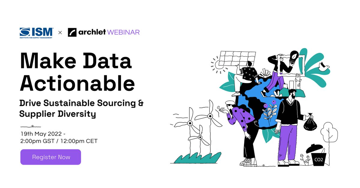 On May 19th, we're joining <a href="/ism/">Institute for Supply Management</a>'s free Lunch &amp; Learn webinar on how to "Make data actionable to drive your sustainable sourcing &amp; supplier diversity strategy.” 
Sign up here to learn how Procurement can use supplier data to create actionable insights: hubs.li/Q01b4-L20