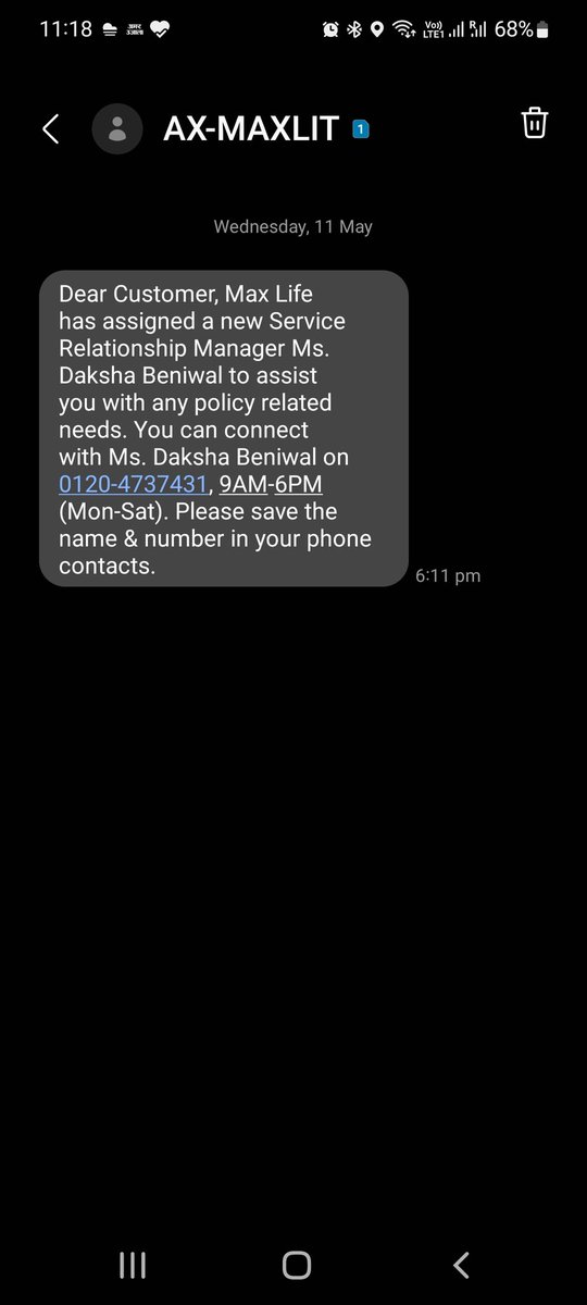 Krishan00858282's tweet photo. @MaxLifeIns @irda_qc So pethetic service provider!!
Trying to connect Max life insurance service desk through all routes!! @irda_qc pls fix some, one stop solution for customer service  insurance company's still so poor interm of service ,they  just take the premium from consumer https://t.co/9C6HXOxPVL