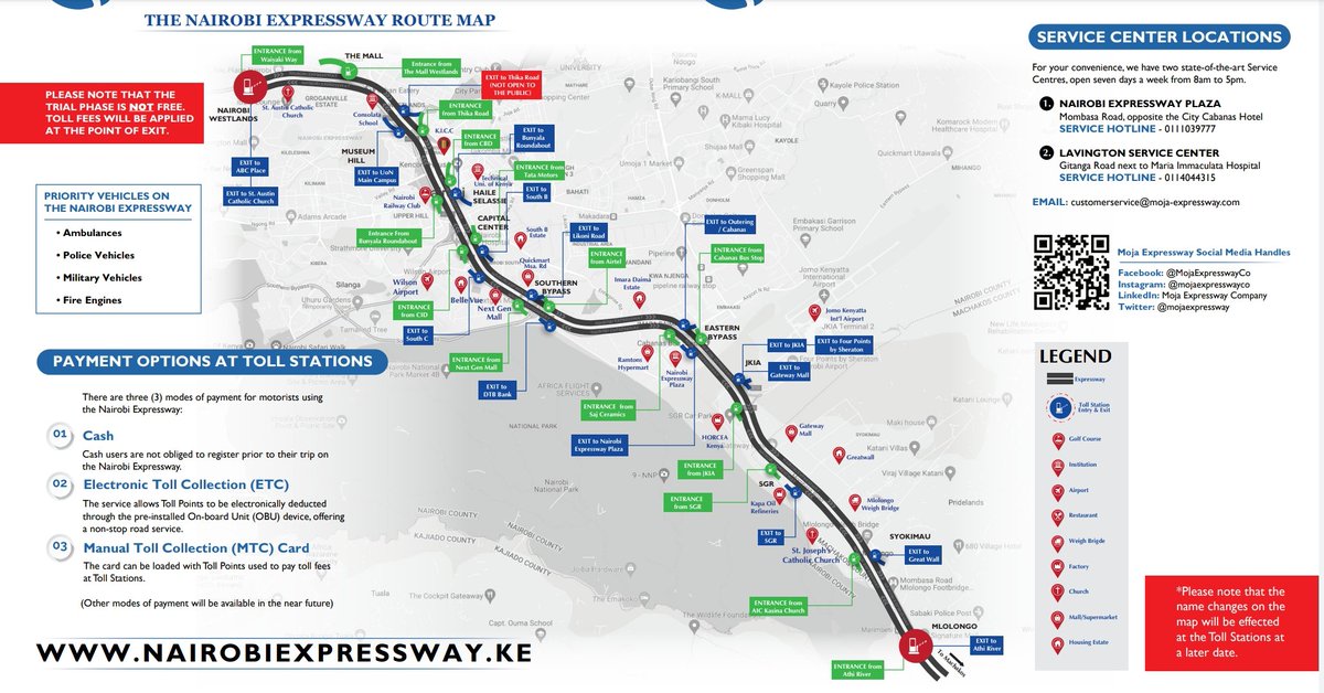 #NairobiExpressway route map. #TwendeExpress #Vision2030 #big4agenda #GokDelivers