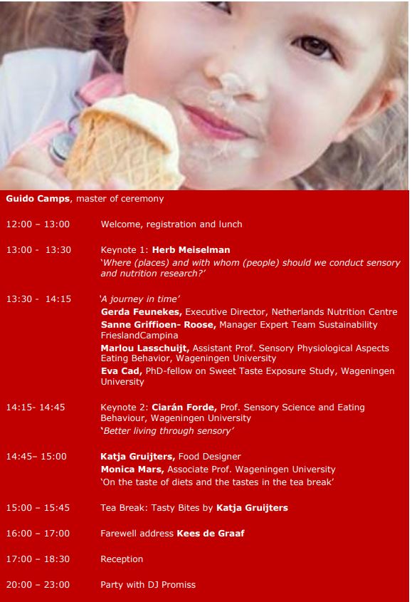 Wageningen Human Nutrition and Health (@wur_hnh) on Twitter photo Today, Thursday 12 May 2022, the division of <a href="/WUR_HNH/">Wageningen Human Nutrition and Health</a> , organizes a farewell symposium on the occasion of the retirement of Prof. dr. Kees de Graaf.
The title of the symposium is: ‘Sweet dreams are made of this; reflections on a tasty career in sensory nutrition’.
<a href="/WUR/">Wageningen U&R</a> <a href="/WUR_HNH/">Wageningen Human Nutrition and Health</a> Today, Thursday 12 May 2022, the division of <a href="/WUR_HNH/">Wageningen Human Nutrition and Health</a> , organizes a farewell symposium on the occasion of the retirement of Prof. dr. Kees de Graaf.
The title of the symposium is: ‘Sweet dreams are made of this; reflections on a tasty career in sensory nutrition’.
<a href="/WUR/">Wageningen U&R</a> <a href="/WUR_HNH/">Wageningen Human Nutrition and Health</a>