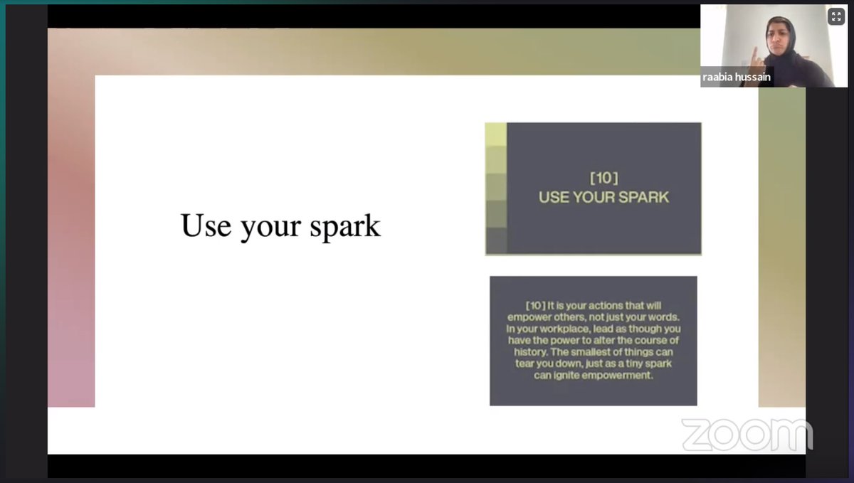 amadigital's tweet photo. "Use your spark. It is your actions that will empower others, not just your words. In your workplace, lead as though you have the power to alter the course of history."

Thanks @HussainRaabia for an inspiring opening keynote for #AMAInclusivity and Audiences Day 2022! 👏👏 https://t.co/pSJXvbTREY