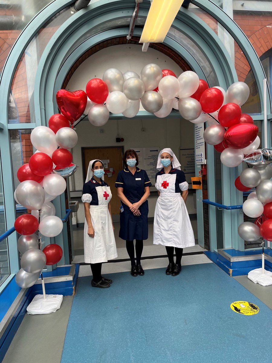 StockportNHS's tweet photo. Happy #InternationalNursesDay2022 ! A huge thank you to all our amazing nursing workforce and the fantastic care they provide all year round. Our Deputy Chief Nurse Helen Howard is visiting colleagues today together with colleagues dressed as nurses of yesteryear.... https://t.co/15ednTCMrW