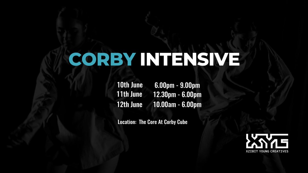 Corby Intensive at @thecorecorby Xzibit Young Creatives is back and is coming to #Corby! Young choreographers and creatives don't miss out on this opportunity 🔥 Want to get involved? Apply here: us5.list-manage.com/survey?u=f3792…