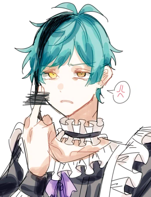 描いててめっちゃ楽しかった(メイドの日過ぎたけど) 