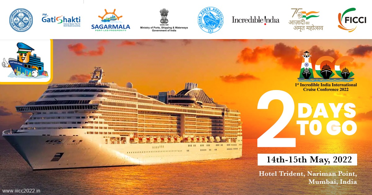 iiicc2022's tweet photo. 2 Days to go for the biggest conference on the Indian Cruise Tourism sector as we set our aim to position India as a Global Cruise Hub at #IIICC2022. We look forward to insightful interactions.
For more: https://t.co/0eAkedVaHs https://t.co/CPIRD8wxN2