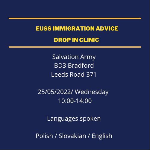 Aleksandra Marcinkowska ๐ต๐ฑ๐ฌ๐ง ๐ฎ๐ช๐ช๐บ (@aj_marcinkowska) on Twitter photo Please share with your clients / service users across BMDC.
On the 25th of May 2022 (Wed) UK Butterflies NGO EUSS Immigration & Mediation & The Good Shepherd Centre immigration advisers we will be running EUSS clinic to give free immigration advice with <a href="/Sabagabrielle/">Saba-Gabrielle Moussa</a> Please share with your clients / service users across BMDC.
On the 25th of May 2022 (Wed) UK Butterflies NGO EUSS Immigration & Mediation & The Good Shepherd Centre immigration advisers we will be running EUSS clinic to give free immigration advice with <a href="/Sabagabrielle/">Saba-Gabrielle Moussa</a>