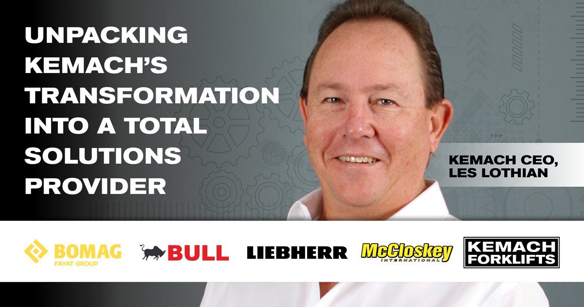 KemachEquipment's tweet photo. Kemach CEO Les Lothian was recently interviewed by Aggregates Business Internationals’ @MunesuShoko where they unpacked Kemach’s transformation into a total solutions provider. Read more here: https://t.co/ZW3YRzY8TA

#KemachEquipment https://t.co/BJ3yZvgZDG
