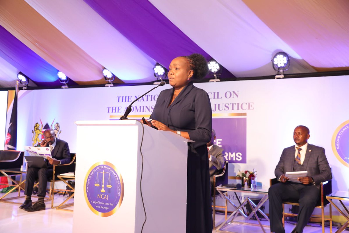 NCAJ_KE's tweet photo. On Day 2 at the 2nd NCAJ Conference on Criminal Justice Reforms we had:
Epert paper presentations on advancing #ARightsBasedCJS in 3 of the 6 thematic areas
- Ms. Nyamosi, OGW @ODPP_KE
- Hon. Judge Lenaola, FCIArb, MBS, SCJ @Kenyajudiciary
- Mr. Ongoya @lawkabarak https://t.co/mguS0VPe0l