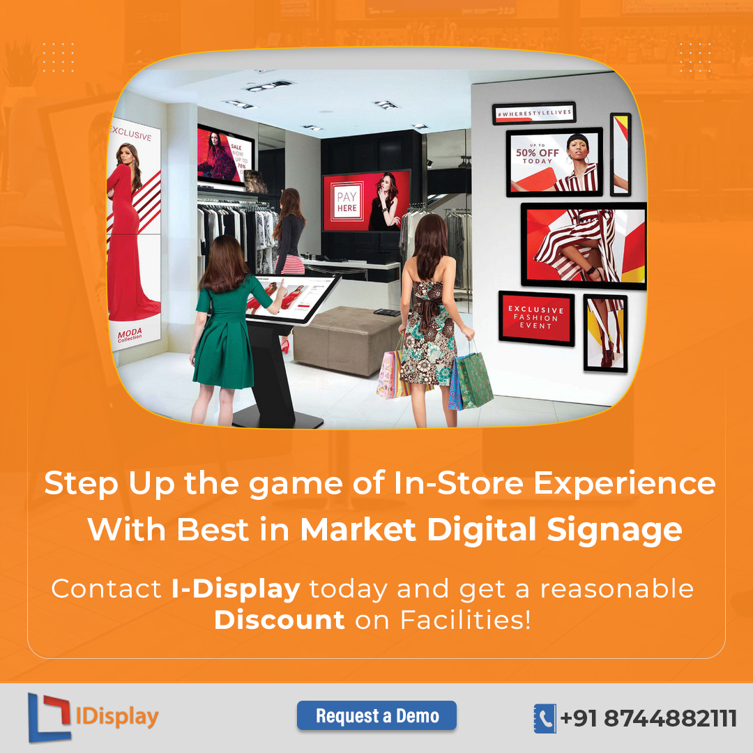 Digital Notice Board on Twitter: "Step up the game of In-Store Experience  with the best in Market Digital Signage. 👉𝗥𝗲𝗾𝘂𝗲𝘀𝘁 𝗔 𝗗𝗲𝗺𝗼 +𝟵𝟭  𝟴𝟳𝟰𝟰𝟴𝟴𝟮𝟭𝟭𝟭 #digitalsignage #digitaldisplayboard #displaysolutions  #digitalsignagesolutions ...