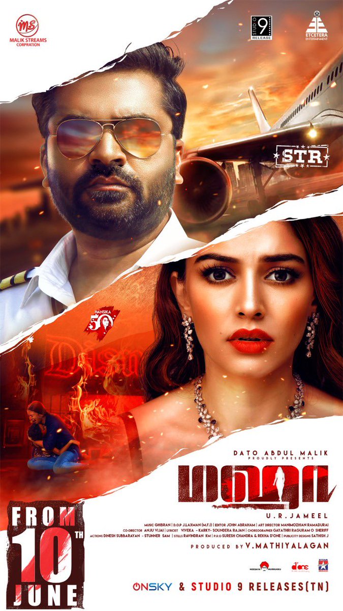 studio9_suresh's tweet photo. Happy to announce our next theatrical project #june10  @SilambarasanTR_ @ihansika @MathiyalaganV9 https://t.co/2y3cq2Cogv
