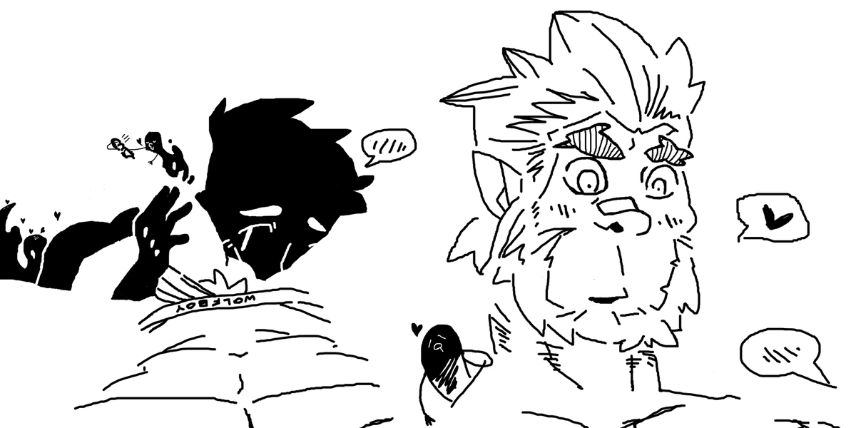 Xlev14's tweet image. Oz and Scott at the Monster Prom
(Or maybe the camp? Or the road trip? Idk use your imagination!)