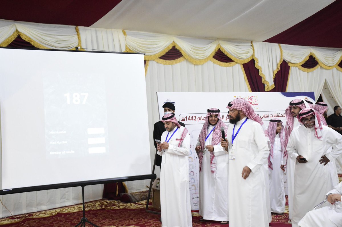 ومن فقرات الحفل جوائز والسحب بالأرقام على الحضور💐