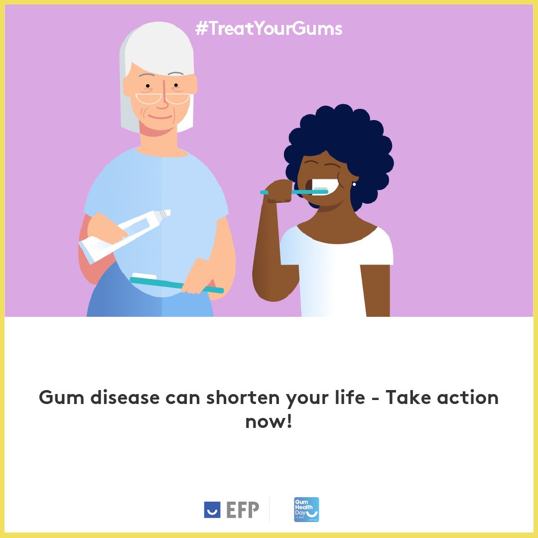 Today is #GumHealthDay! Take action today and join us on the celebration of Gum Health Day. 

Visit efp.org/gumhealthday and learn more about it. 

#EFPerio #periodontology #TreatYourGums #gumhealth