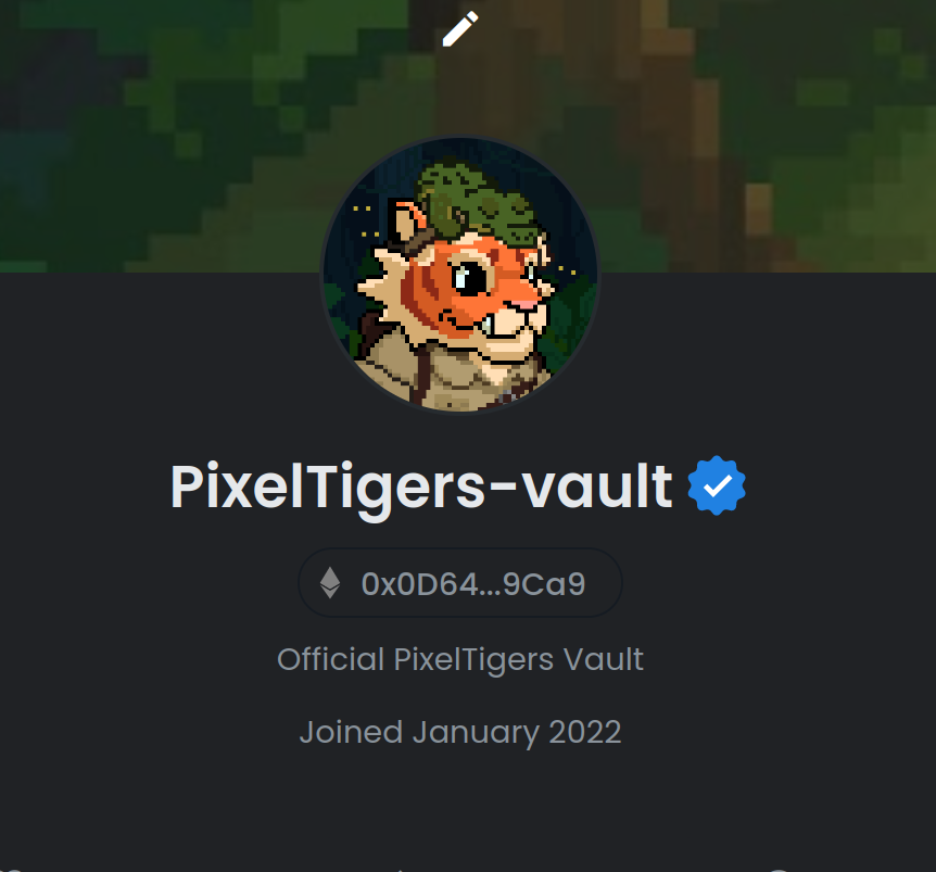 PixelTigers's tweet photo. Thanks @opensea for verifying our account!🚀

#NFT #NFTCommuntiy https://t.co/ihN9ovv8kU