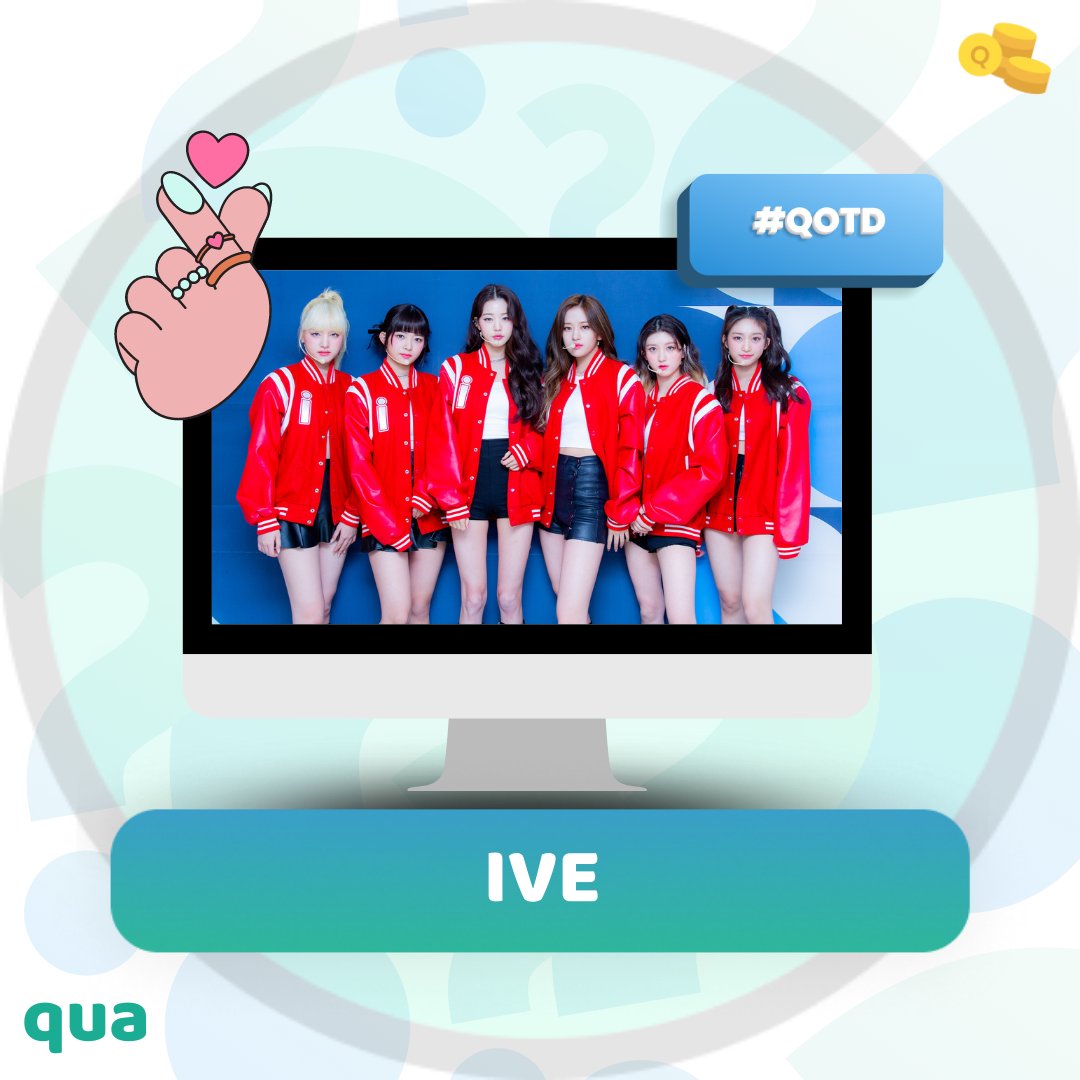 QuizQua's tweet photo. QUIZ LINK https://t.co/uW5HD7Vbmr
Ive is a South Korean girl group formed by Starship Entertainment. The group is composed of six members: Yujin, Gaeul, Rei, Wonyoung, Liz, and Leeseo. 🤩
Answer our English QOTD❗
#letsqua #kpop #kpopedit #IVE #korean #kpoptwt #KPOPFLEX #trending https://t.co/c7palFjq6q