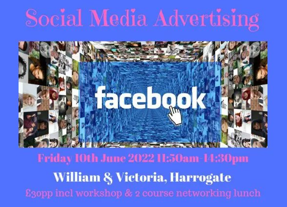 June 10th 2022 Event - FACEBOOK ADVERTISING with Rachel Hatfield of <a href="/shoosocial/">SHOO | Marketing consultancy</a>.  Networking, workshop, 2 course networking lunch in a relaxed, friendly and informal networking environment.  Book 👉👉 buff.ly/3FrLWZj
#networkingharrogate #ladiesnetworking
