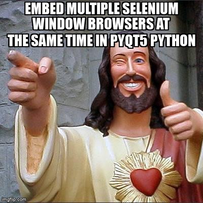 overflow_meme's tweet image. Embed multiple selenium window browsers at the same time in pyqt5 python stackoverflow.com/questions/7220… #pyqt5 #python