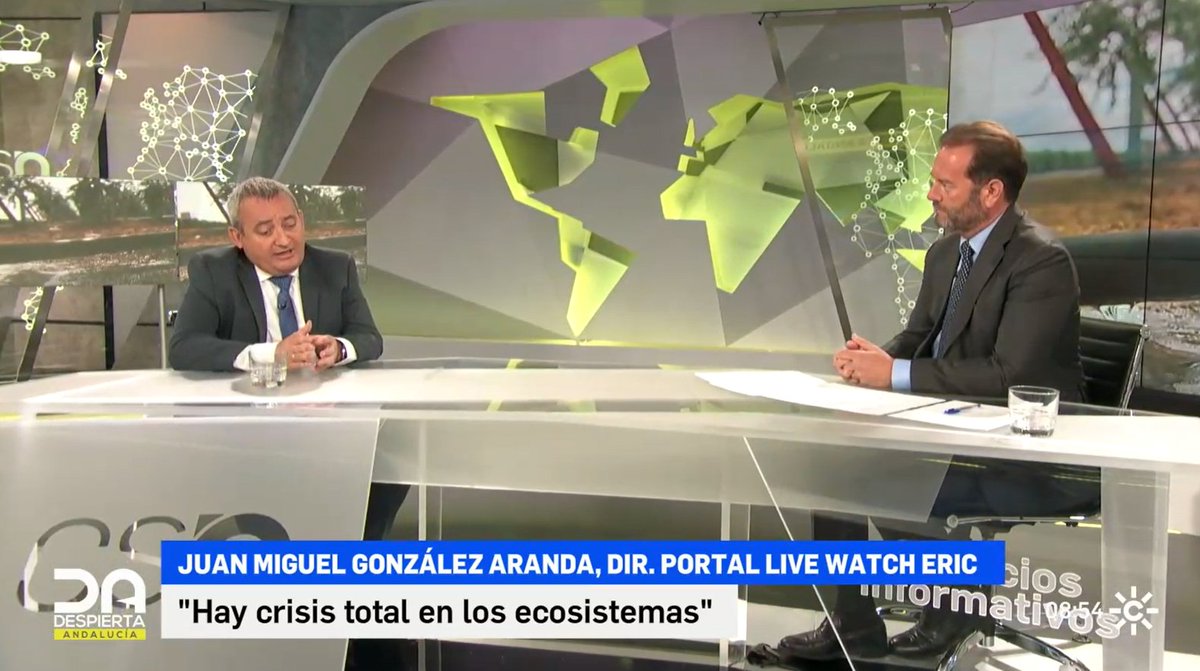 DespiertaCSur's tweet photo. "Andalucía tiene excelencia investigadora en software libre y en sostenibilidad".  Juan Miguel González Aranda, director para España de @LifeWatchERIC, justifica en @canalsur que este organismo científico europeo tenga su sede en #Andalucía. https://t.co/miMwGm5yX5