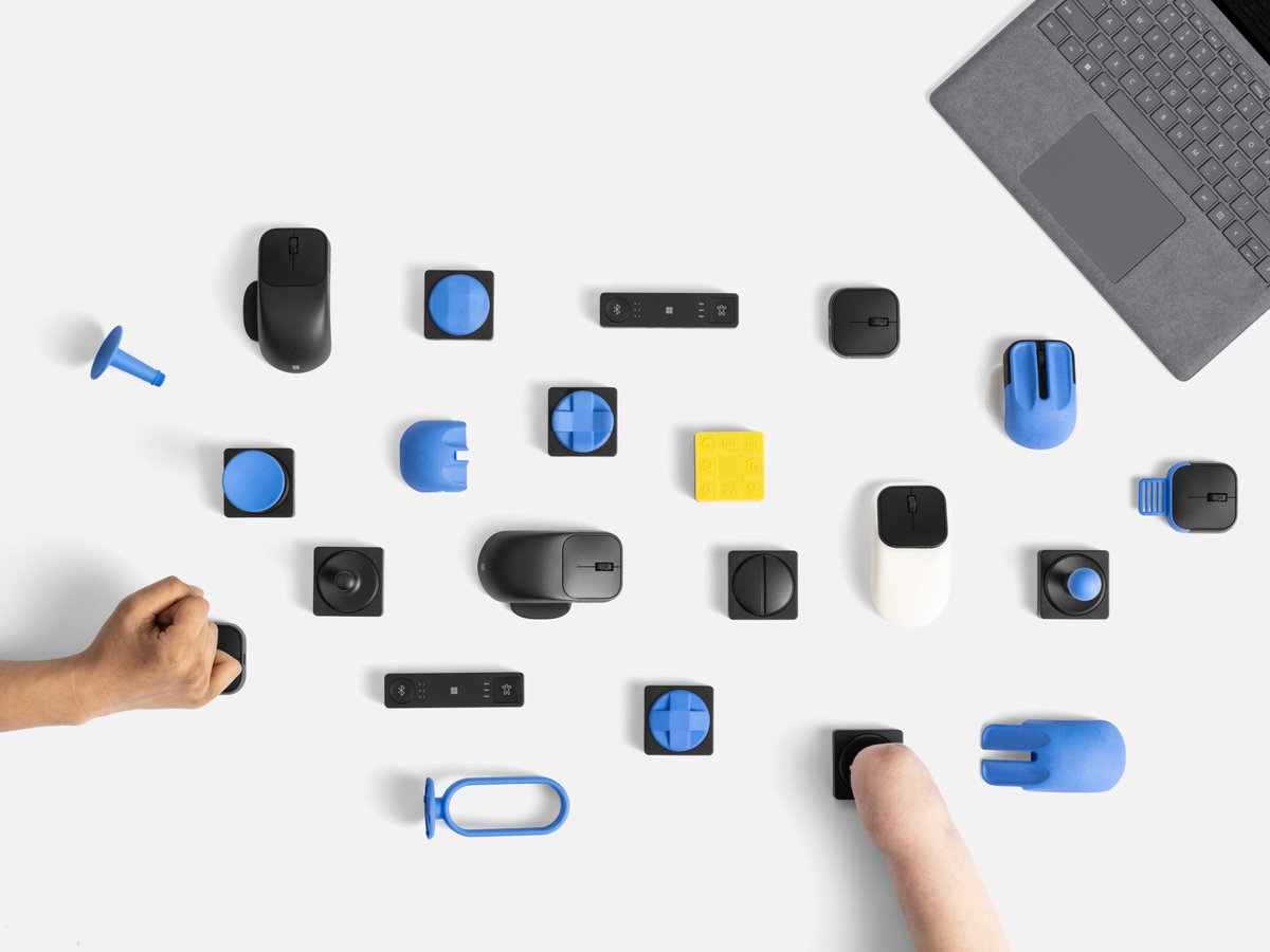 techrecevent's tweet photo. Microsoft is launching a range of adaptive accessories which are designed to augment or replace a regular mouse or keyboard that people with disabilities might struggle to use. These are the latest example of Microsoft's accessibility push. #Microsoft #TechRecevent https://t.co/0jgCdLfswD
