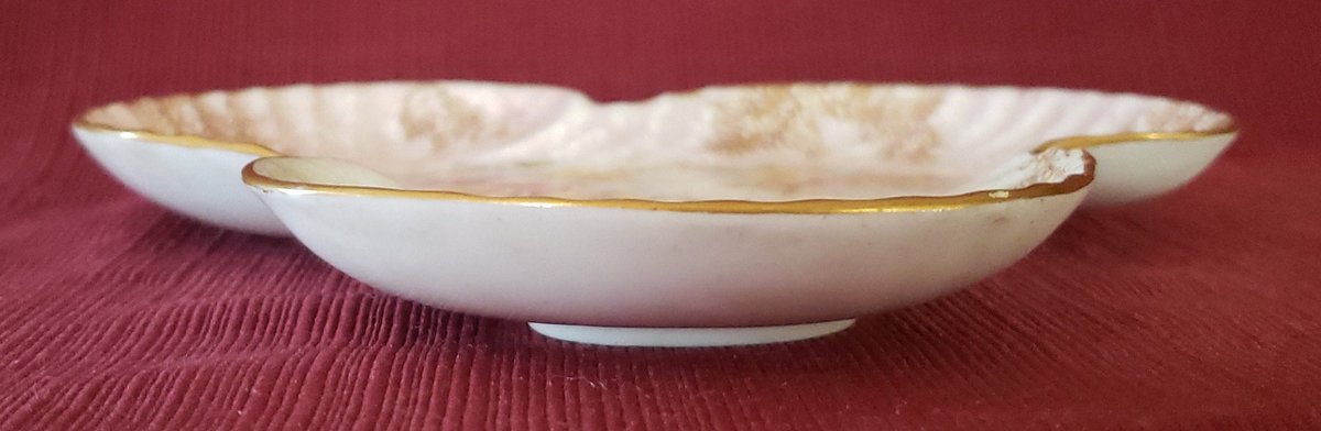 atticesoterica's tweet photo. Antique Doulton Burslem England Relish Dish, Fern And Floral Guild Ware Painted On Tri Lobed Ridged Scallops, Made Between 1891 And 1902 https://t.co/lFmU8WF28G #Etsy #Vintage #AtticEsoterica #Collectibles #BestOffer #Curios #Antiques #Ridged https://t.co/CieSYwcXQ3