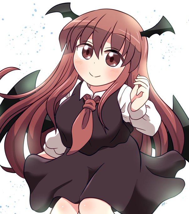 直筆色紙　東方　小悪魔　こぁ　一代大佐　世は並べて事も無し 小悪魔(東方プロジェクト) 「こぁ#東方Project#小悪魔