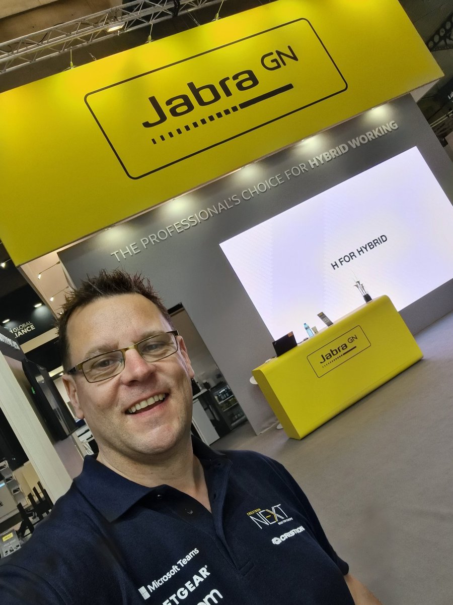 First of the day early morning meeting with the team <a href="/We_are_Jabra/">We are Jabra</a> #ise2022