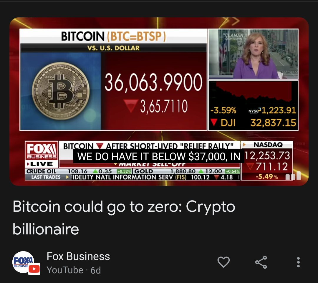 Dewman93's tweet photo. Ole' reliable '#Bitcoin to zero' FUD is starting again.
Now we just need China to ban #crypto again. https://t.co/aEpUPYjrqS