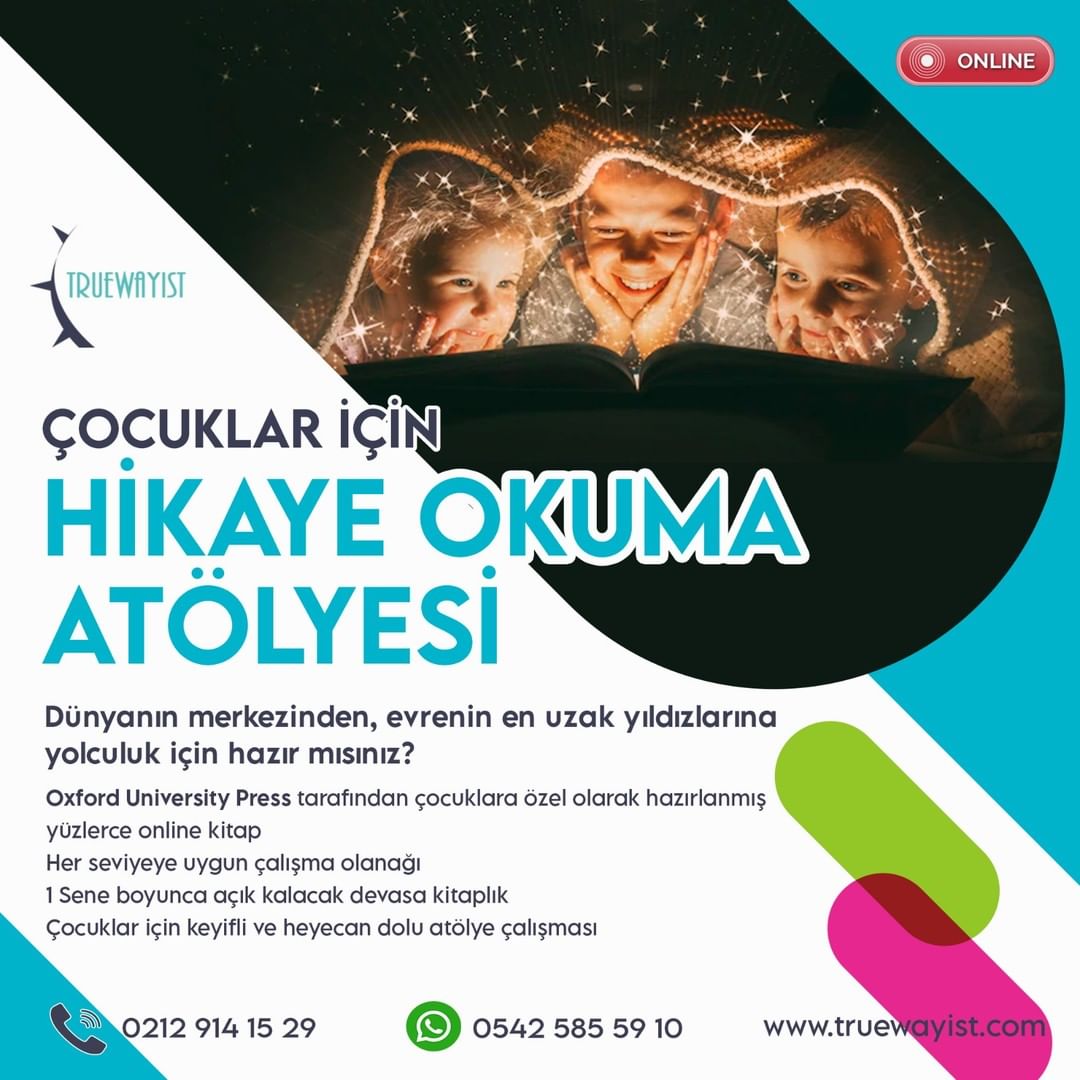 truewayist's tweet photo. Çocuklar için “Hikaye Okuma Atölyesi”

Hikaye Okuma Atölyesi ve daha fazlası için bize ulaşın!
0212 914 15 29 - 0542 585 59 10
https://t.co/m6CWQtKZ4U
info@truewayist.com

@truewayist #hikaye #hikayeokuma #atolye #dilokulu #onlineeğitim #truewayist #oxforduniversity #cocuklaricin https://t.co/rYyPiraCpx