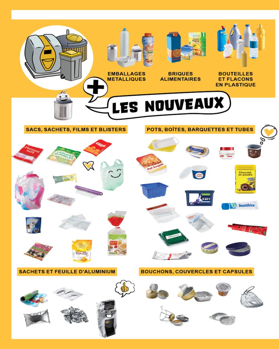 SYTRAD1's tweet image. L’aluminium se trie dans le conteneur jaune ou bleu suivant votre commune ❗
À vous, qui préférez emballer vos sandwichs et vos restes de plats dans du papier aluminium. Désormais, changez vos habitudes : emballez, mangez, puis triez ♻️ 
#sytrad #gestedetri