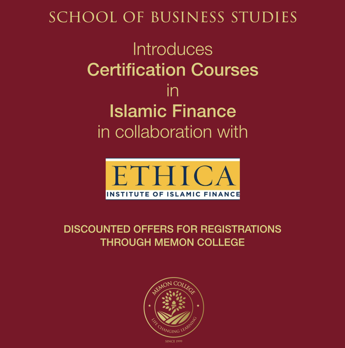 memoncollegeke's tweet photo. School of Business Studies at Memon College introduces Certification Courses
in
Islamic Finance in collaboration with
Ethica Institute of Islamic Finance
#memoncollege #college #courses #education #learn #skills #mombasa #kenya #technology #career #acca #accakenya #tvet #icdl https://t.co/hzt9tEfgib