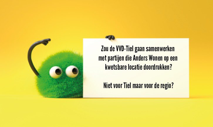 OndernemendT's tweet photo. #coalitie #tiel @VVDTiel #anderswonen https://t.co/q1vj6bwLQx