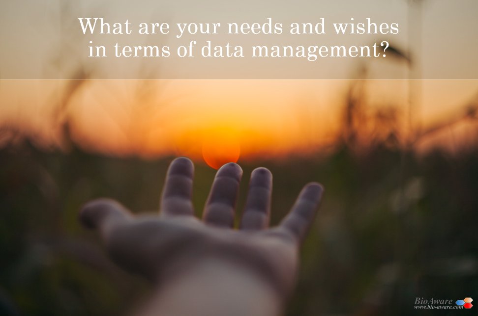 Bio_Aware's tweet image. Do you have a lot of data but not yet a practical system to store these data?
Wouldn’t it be nice to store all your data in one place and easily analyze it?
What would you like to have (what you do not have yet) in terms of the management of your data?
bio-aware.com