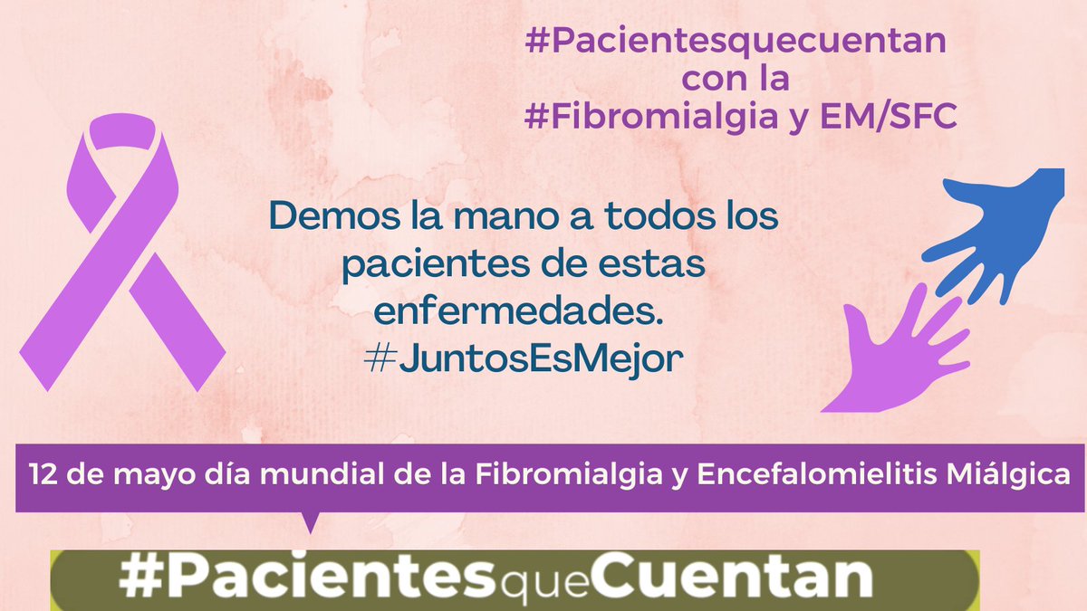pacienteqcuenta's tweet photo. En el #DiaMundialdelaFibromialgiaylaEMSFC los #pacientesquecuentan nos queremos sumar tanto a la concienciación como a su mayor visiblilización. 
El #dolor crónico generalizado, la fatiga, otros síntomas... en estas patologías, que precisan de una mayor #investigación. https://t.co/HAWrX9RRsa