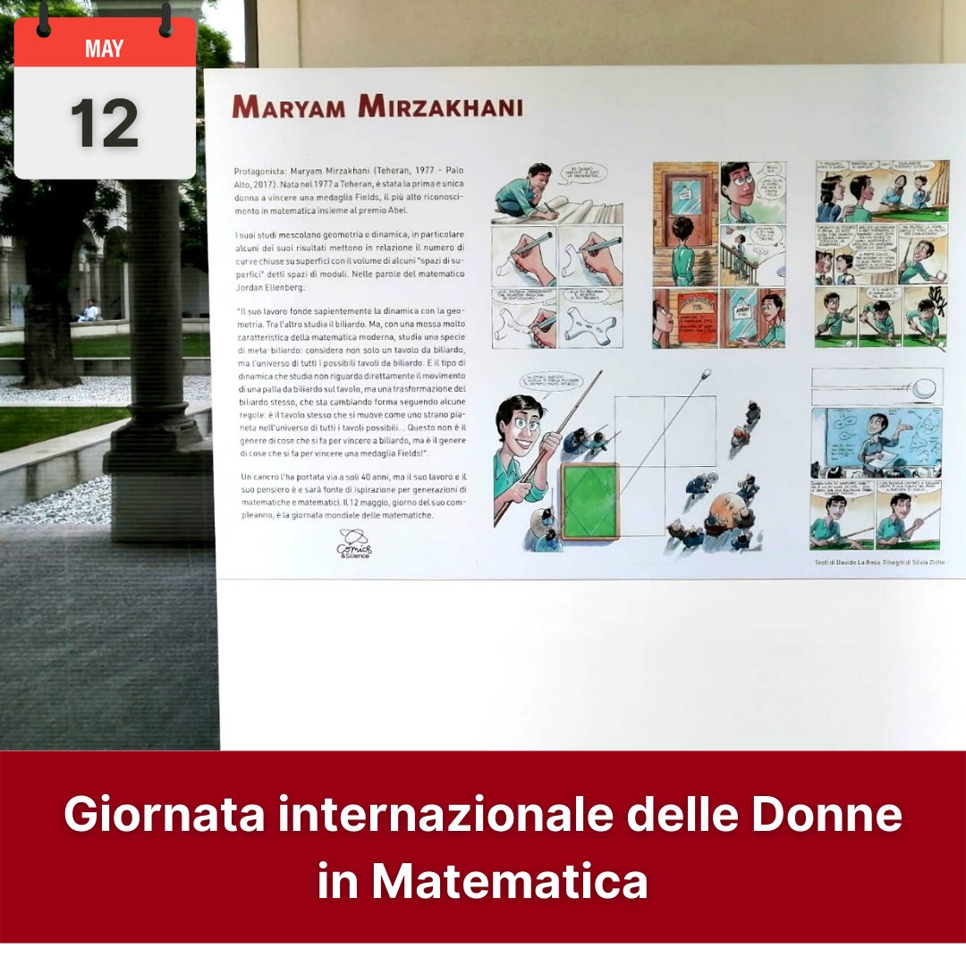 Dipartimento di Matematica "Tullio Levi-Civita" (@mathunipd) on Twitter photo Il 12 Maggio è la giornata Internazionale delle Donne in Matematica. Il CNR in collaborazione con Unione Matematica Italiana ha prodotto un fumetto della serie
Comics&Science: The Mirzakhani Issue.
umi.dm.unibo.it/2022/04/21/may…
#Mirzakhani <a href="/UnioneMatematic/">Unione Matematica Italiana</a> <a href="/CNRsocial_/">CNR Consiglio Nazionale delle Ricerche</a> <a href="/Lario3/">Davide La Rosa</a> #comics Il 12 Maggio è la giornata Internazionale delle Donne in Matematica. Il CNR in collaborazione con Unione Matematica Italiana ha prodotto un fumetto della serie
Comics&Science: The Mirzakhani Issue.
umi.dm.unibo.it/2022/04/21/may…
#Mirzakhani <a href="/UnioneMatematic/">Unione Matematica Italiana</a> <a href="/CNRsocial_/">CNR Consiglio Nazionale delle Ricerche</a> <a href="/Lario3/">Davide La Rosa</a> #comics